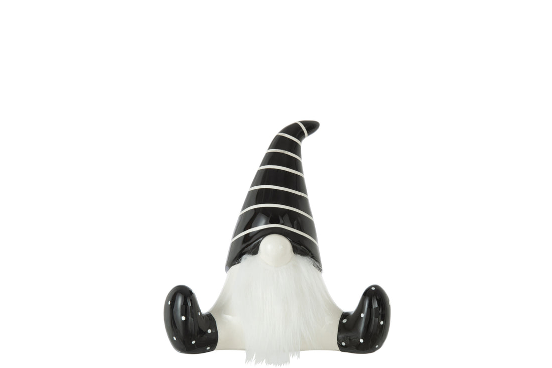J-Line Kerstfiguren - keramiek - zwart - medium