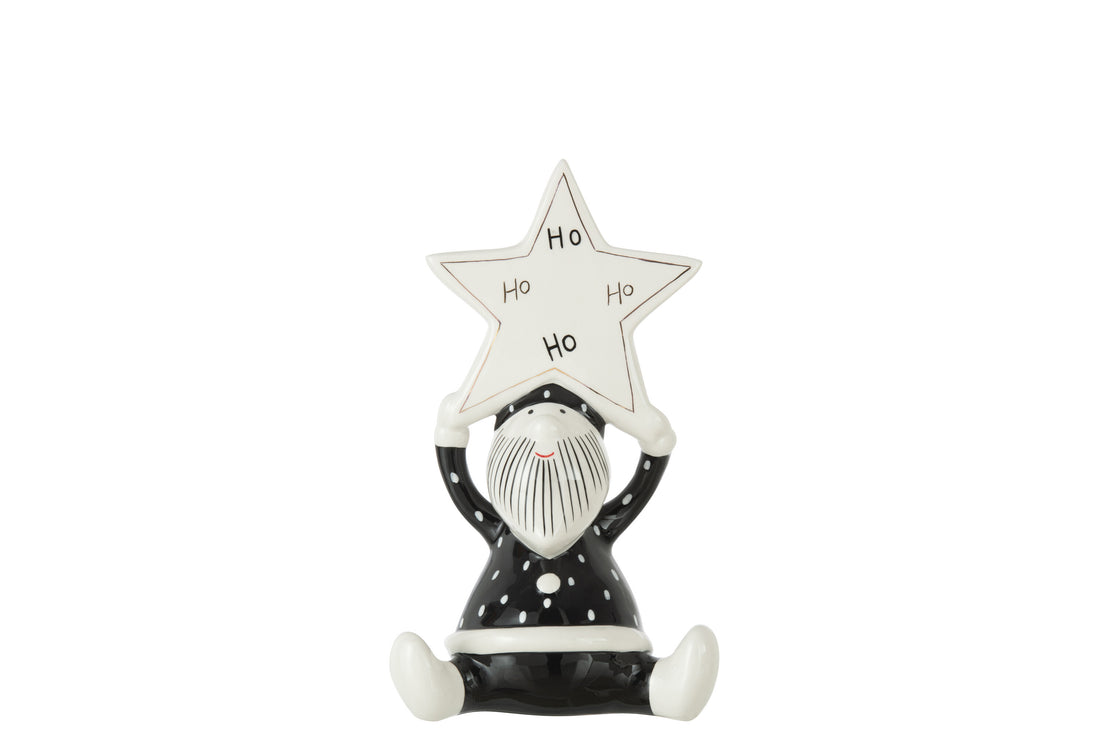 J-Line Kerstfiguren - keramiek - wit - medium