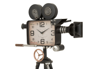Klokcamera op statief ijzer zwart