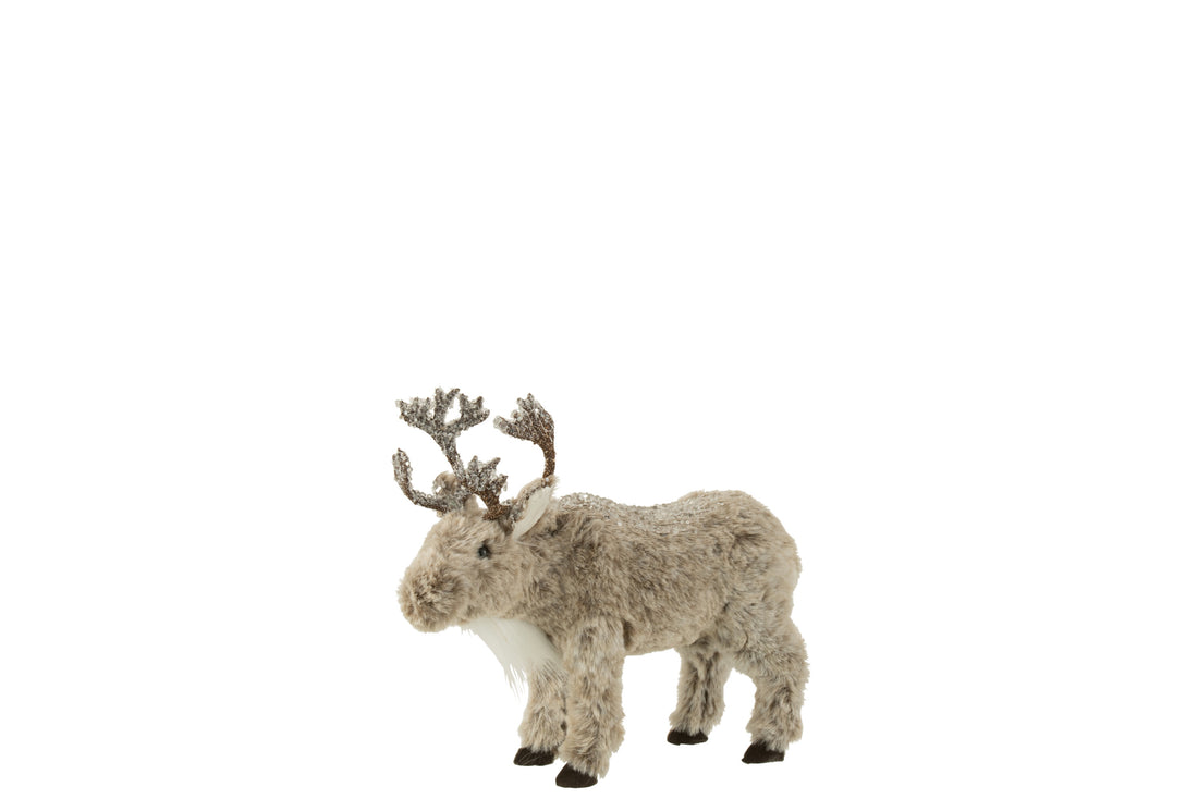 J-Line Eland Pluche Bruin/Grijs Small