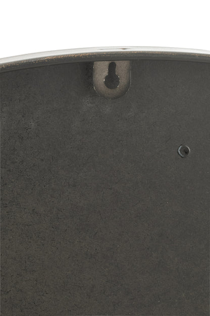 Klok Ronde Romeinse Cijfers Tandwielen Metaal Zwart Groot