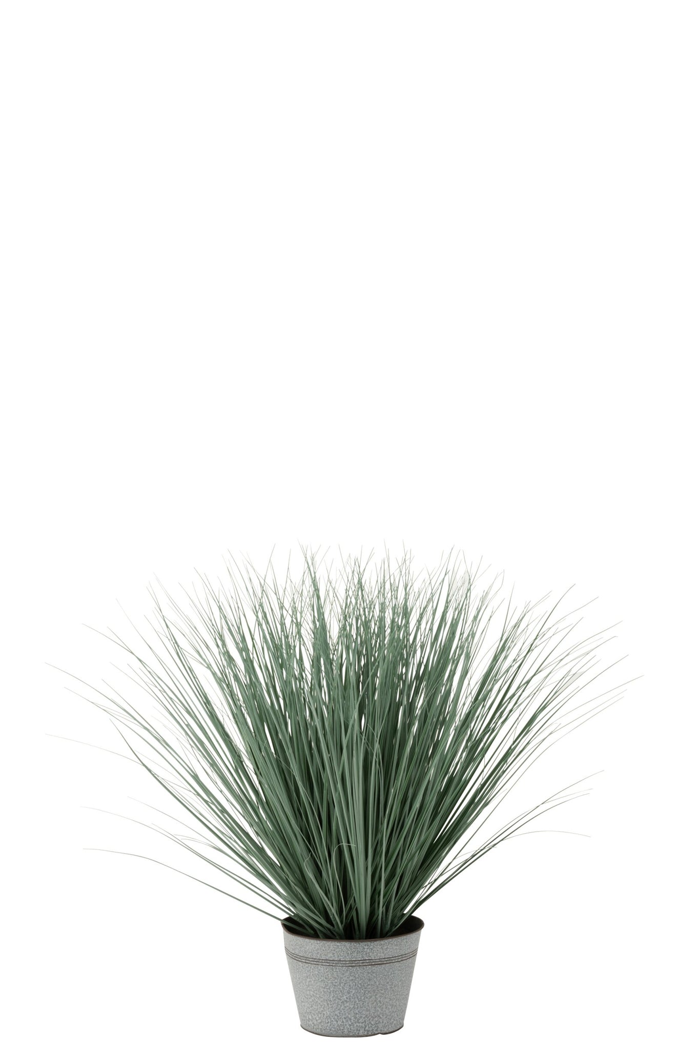 J-Line Grassen In Pot Metaal Plastiek Blauw/Groen Large