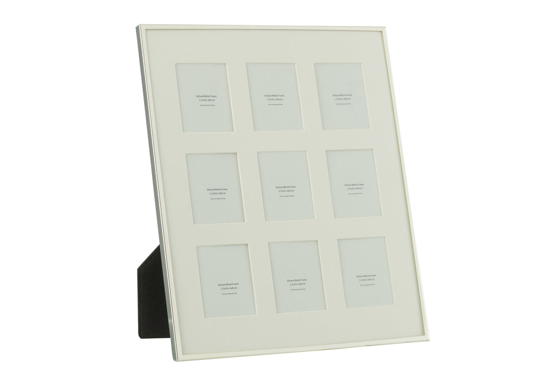 J-Line fotokader - metaal - zilver - large