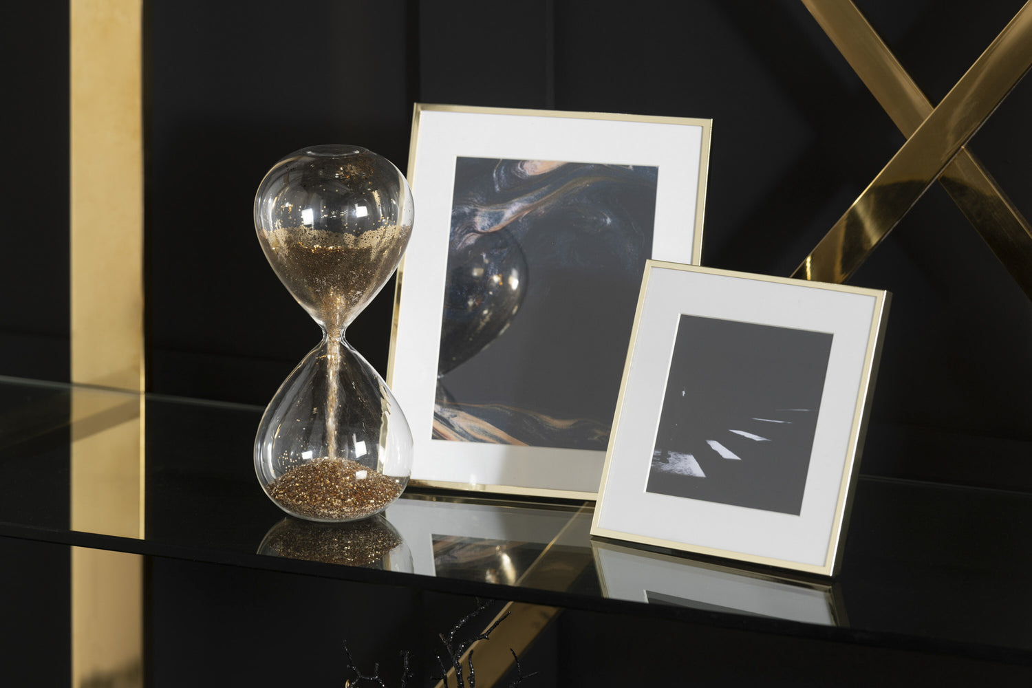 J-Line fotokader - metaal - goud - medium - 2 stuks