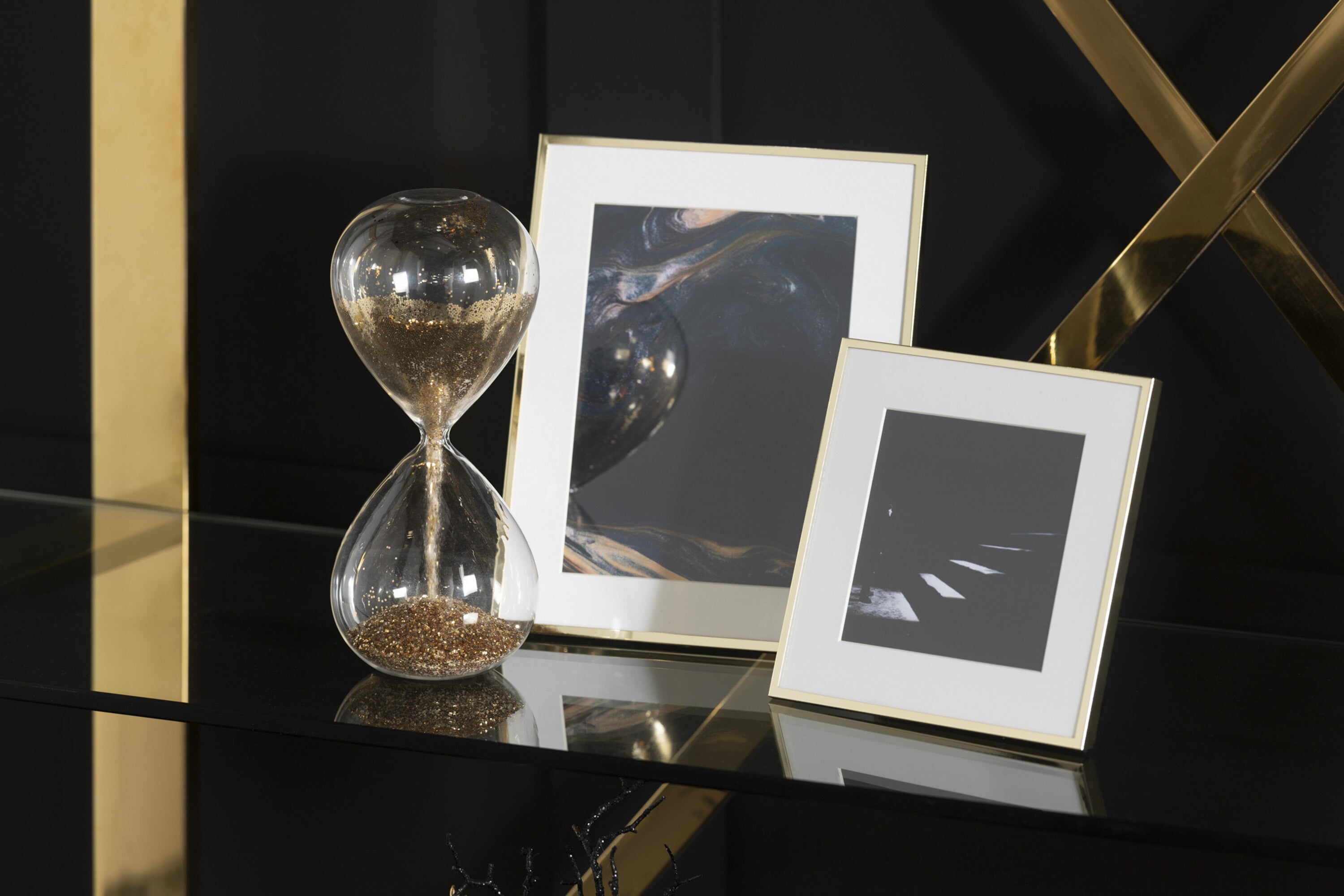 J-Line fotokader - metaal - goud - medium - 2 stuks