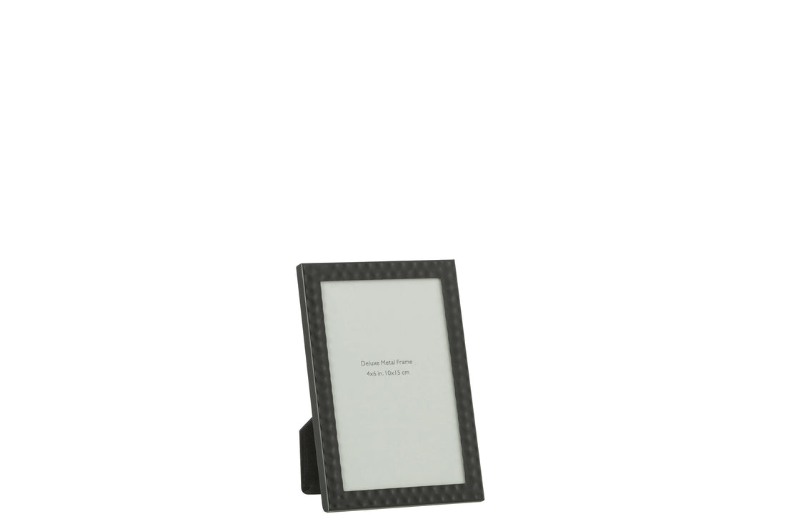 J-Line Fotokader Gehamered Boord 10X15 Metaal Zwart Small
