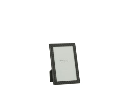 J-Line Fotokader Gehamered Boord 10X15 Metaal Zwart Small