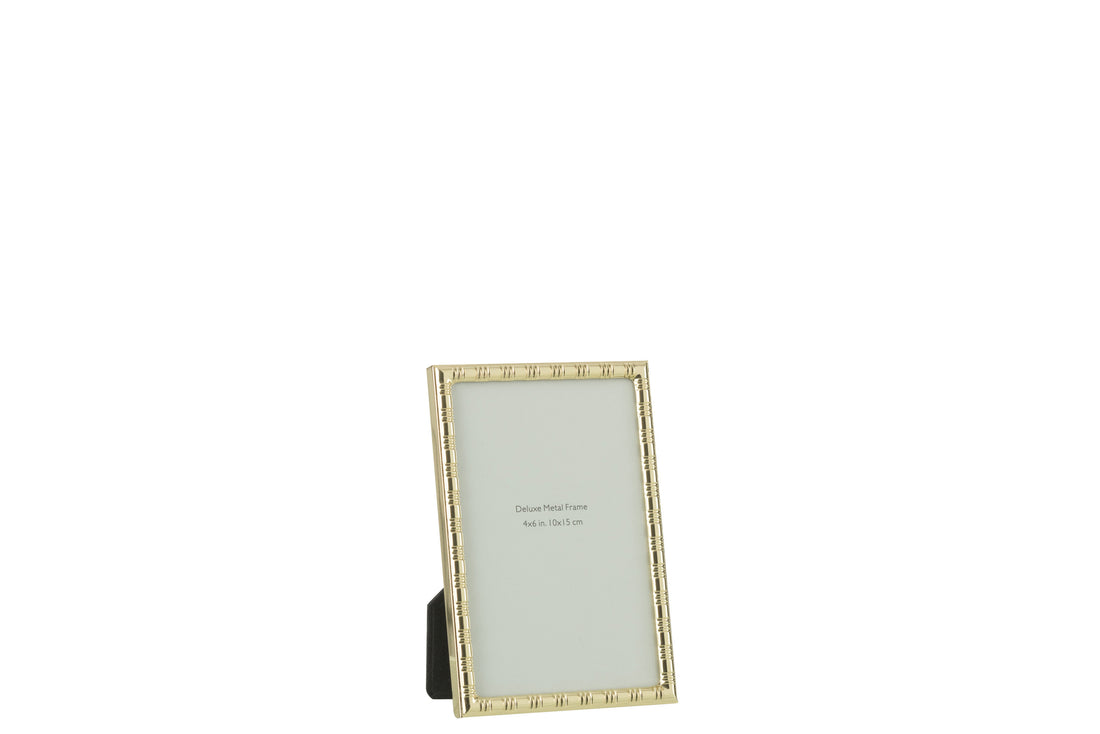 J-Line Fotolijst – Moderne Fotokader - Metaal – 10x15 cm – Goud