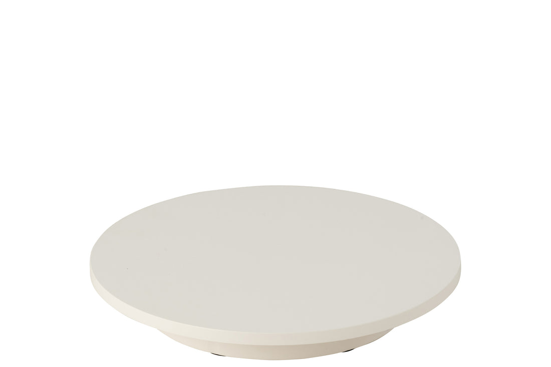 Draaibare basis rond 100 kg plastic wit klein