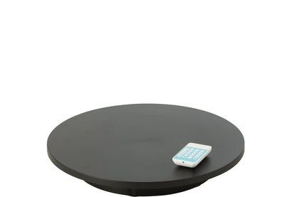 Draaibare basis rond 100 kg plastic zwart klein