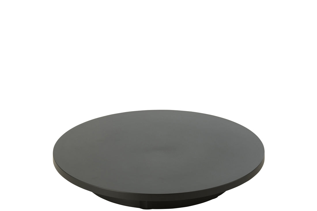 Draaibare basis rond 100 kg plastic zwart klein