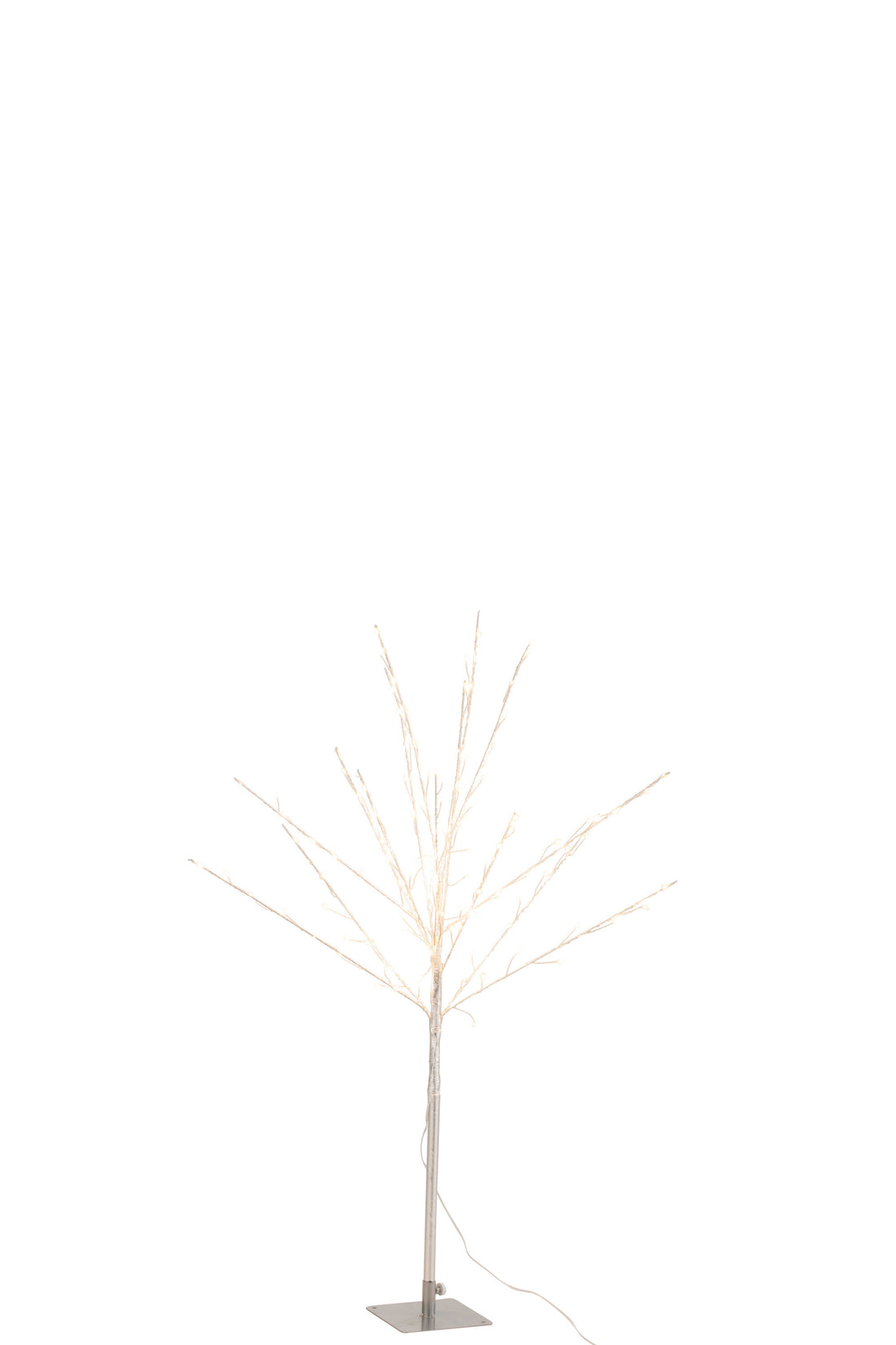 J-Line Kale Boom+Led Metaal Zilver Medium