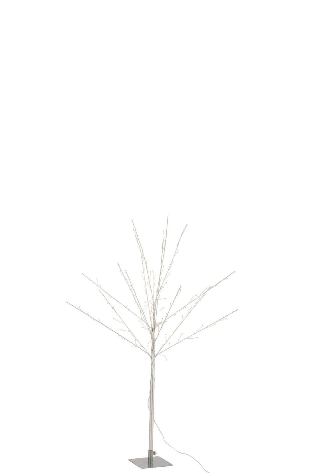 J-Line Kale Boom+Led Metaal Zilver Medium
