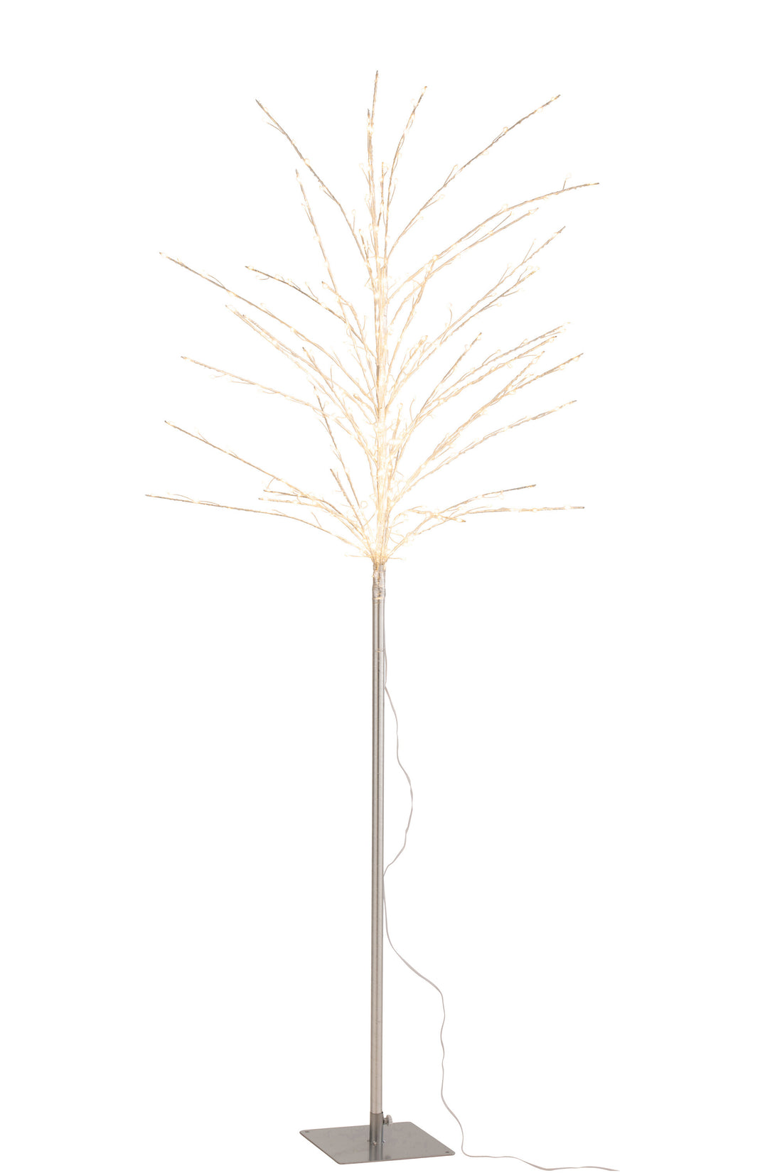 J-Line Kale Boom+Led Metaal Zilver Large