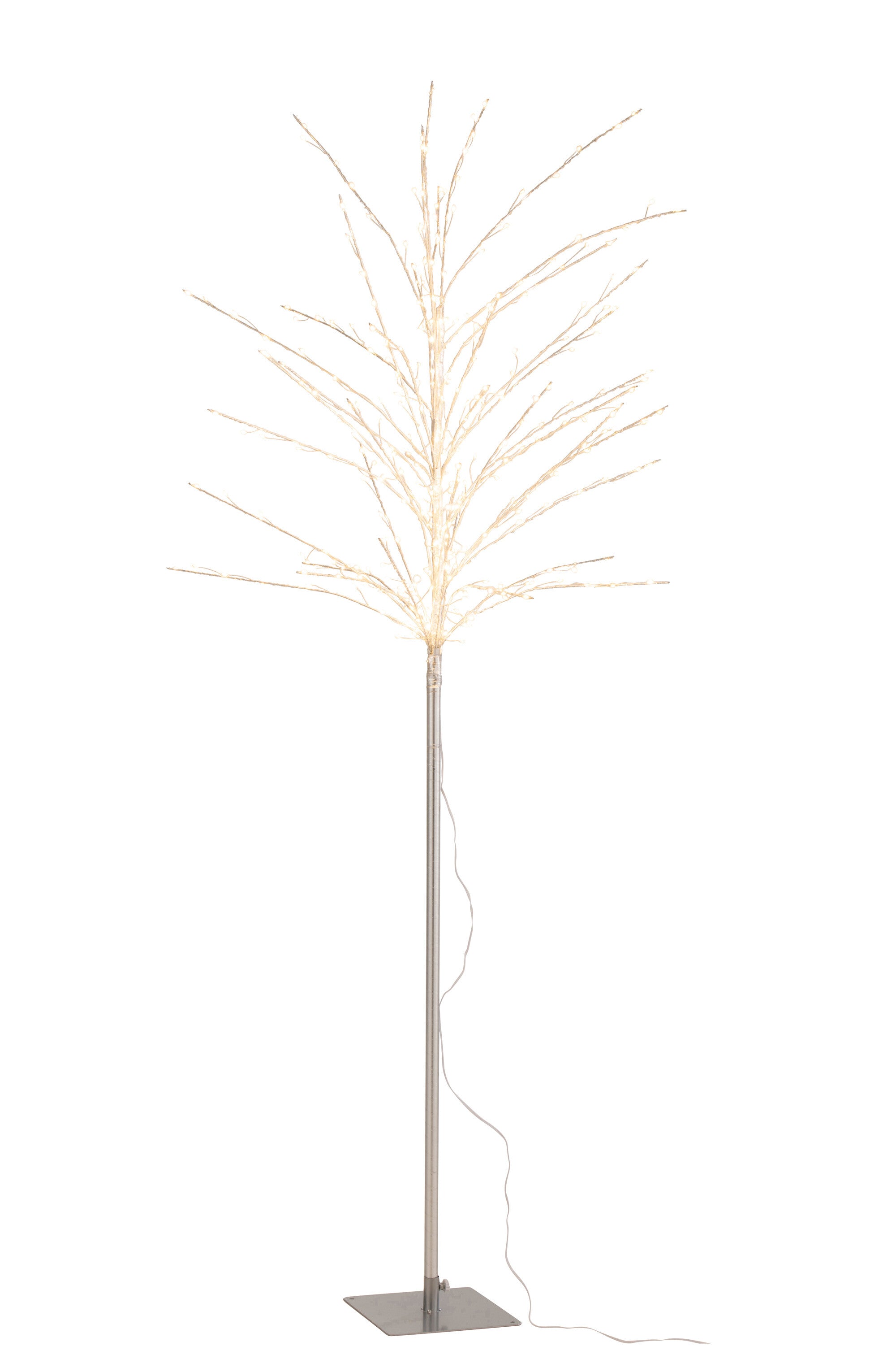 J-Line Kale Boom+Led Metaal Zilver Large