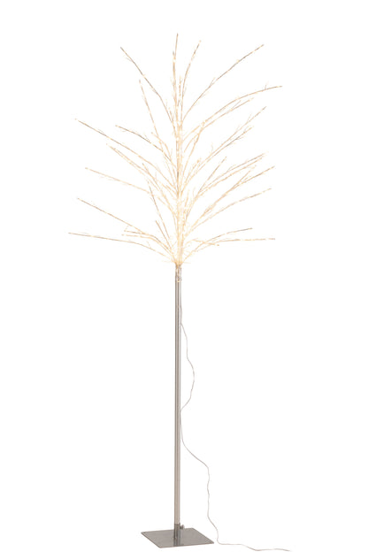 J-Line Kale Boom+Led Metaal Zilver Large