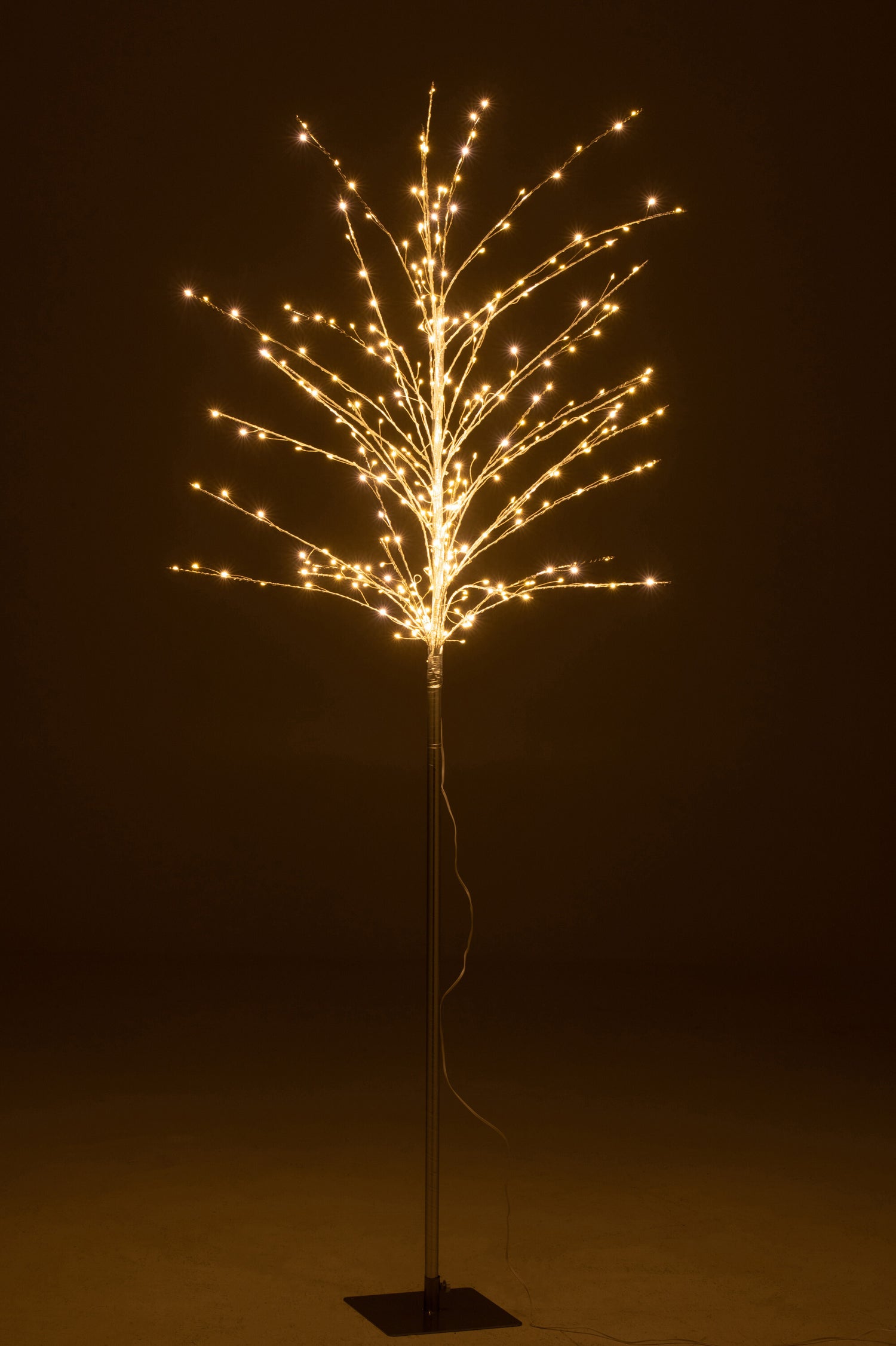 J-Line Kale Boom+Led Metaal Zilver Large