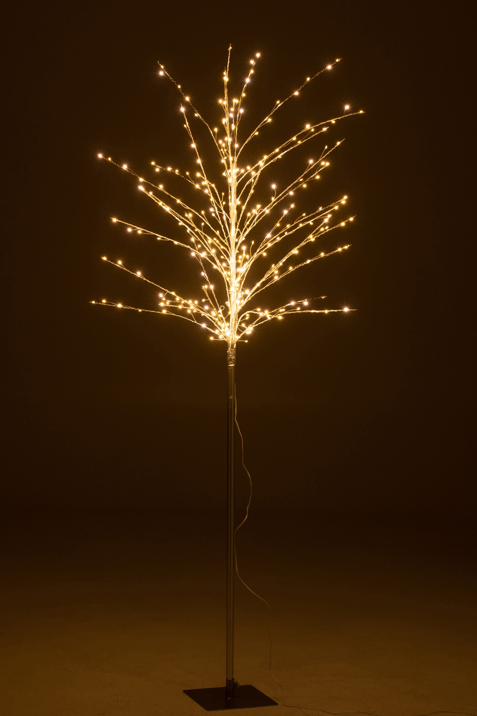 J-Line Kale Boom+Led Metaal Zilver Large