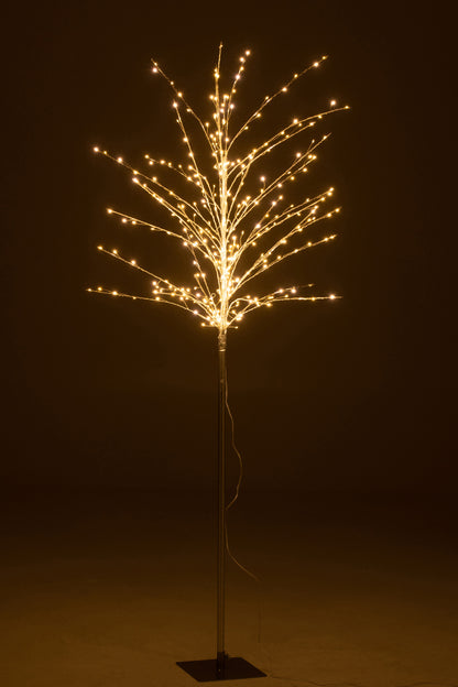 J-Line Kale Boom+Led Metaal Zilver Large