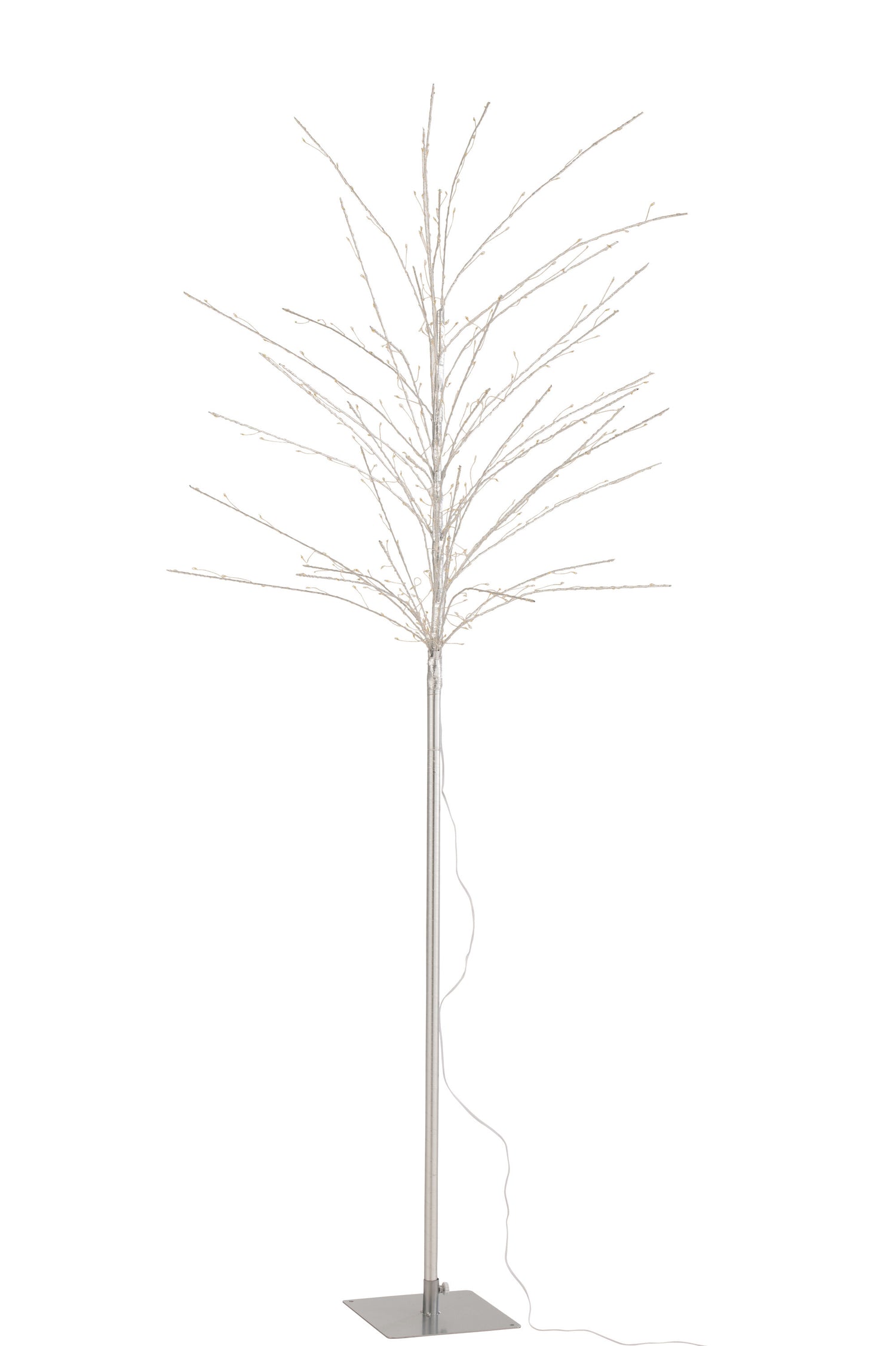J-Line Kale Boom+Led Metaal Zilver Large