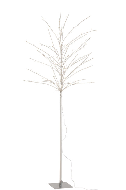 J-Line Kale Boom+Led Metaal Zilver Large