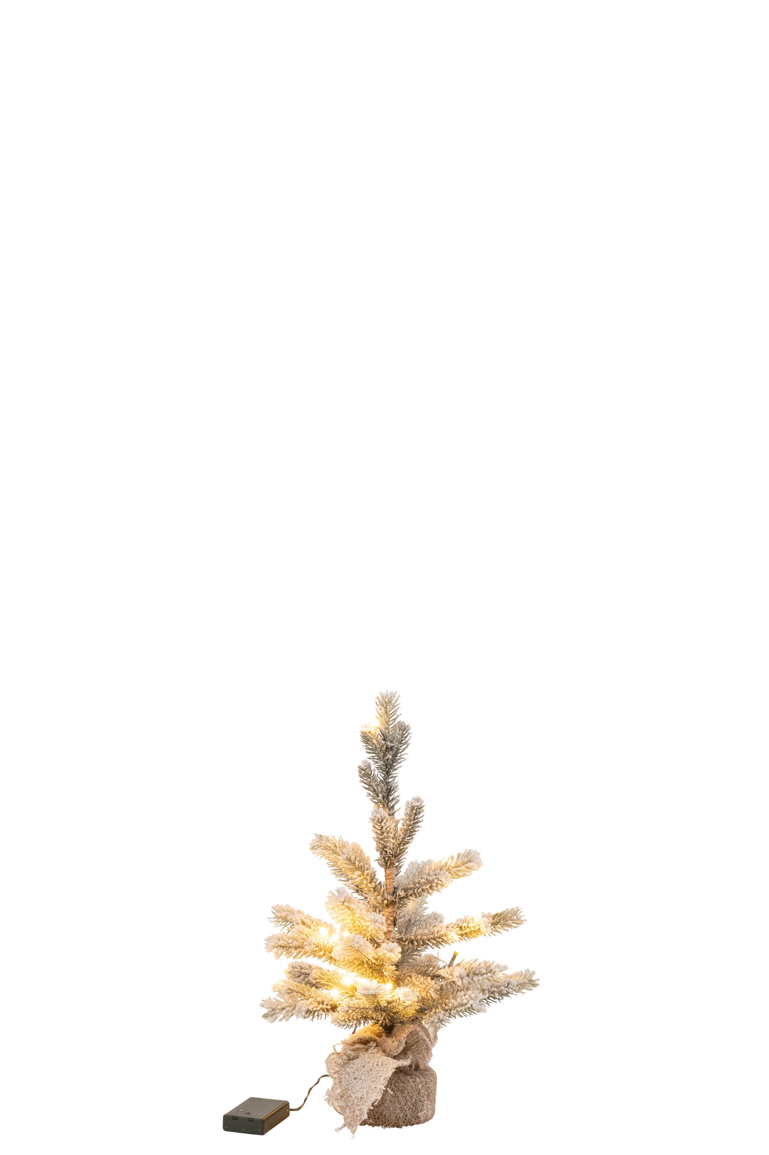 J-Line Kerstboom - jute/kunststof - 50 cm - LED