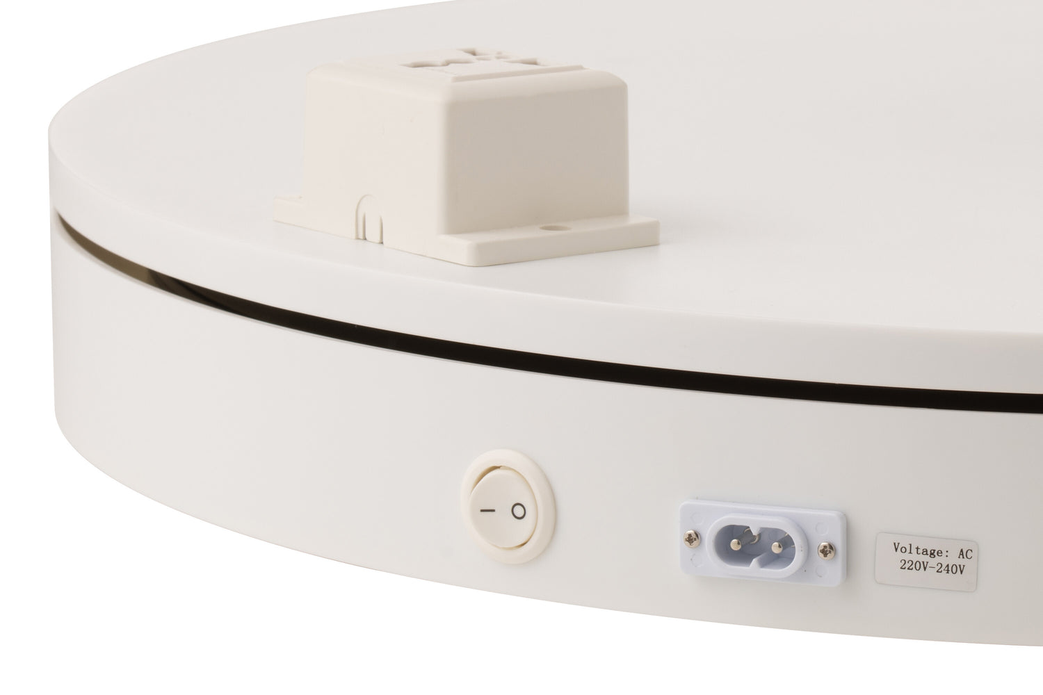 Draaibare voet Rond + Stopcontact 40 kg Kunststof Wit Middelgroot