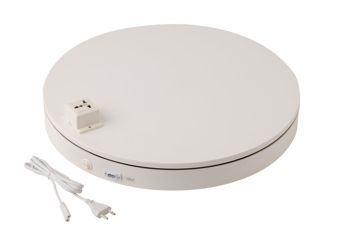 Draaibare voet Rond + Stopcontact 40 kg Kunststof Wit Middelgroot