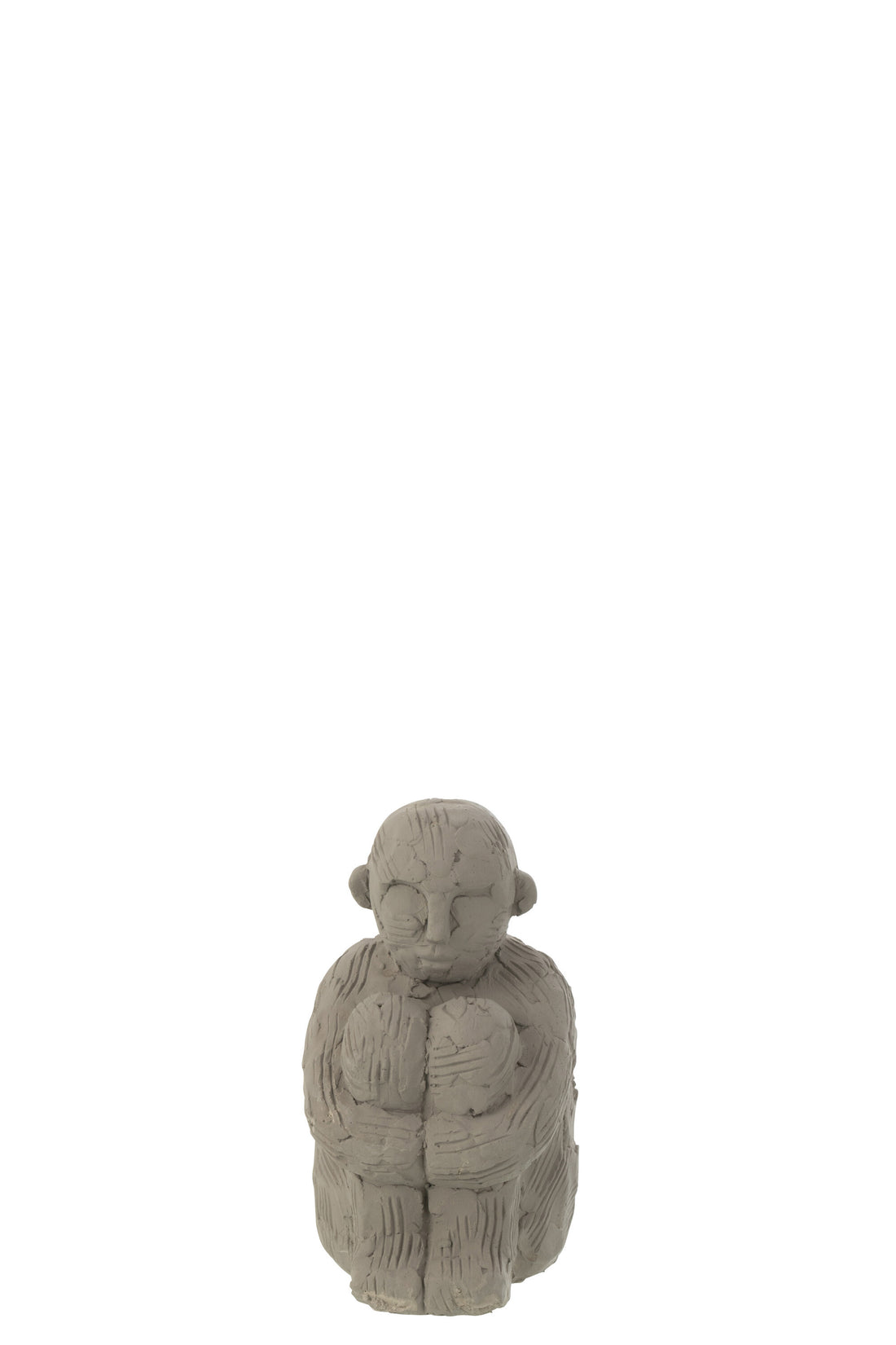 J-Line Figuur Zittend Cement Grijs Small