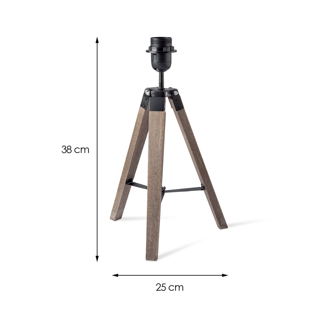 tafellamp voet Dia 23/23/39cm - Bruin