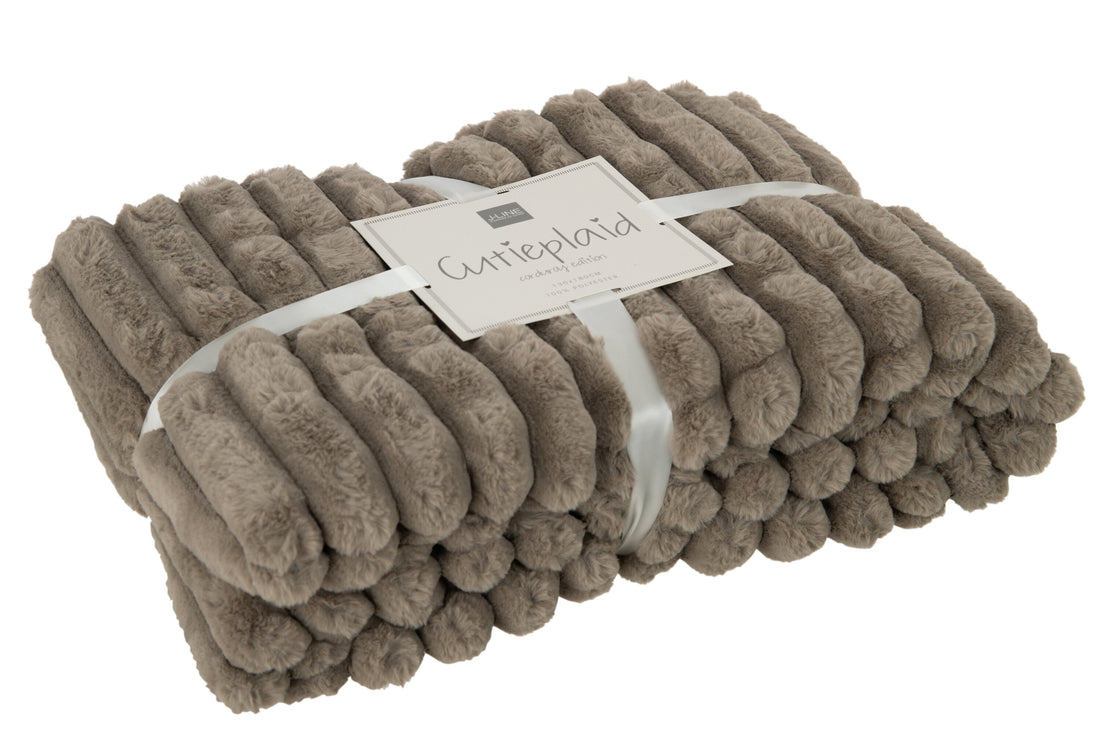 Geruite Ribfluwelen Polyester Muis Grijs