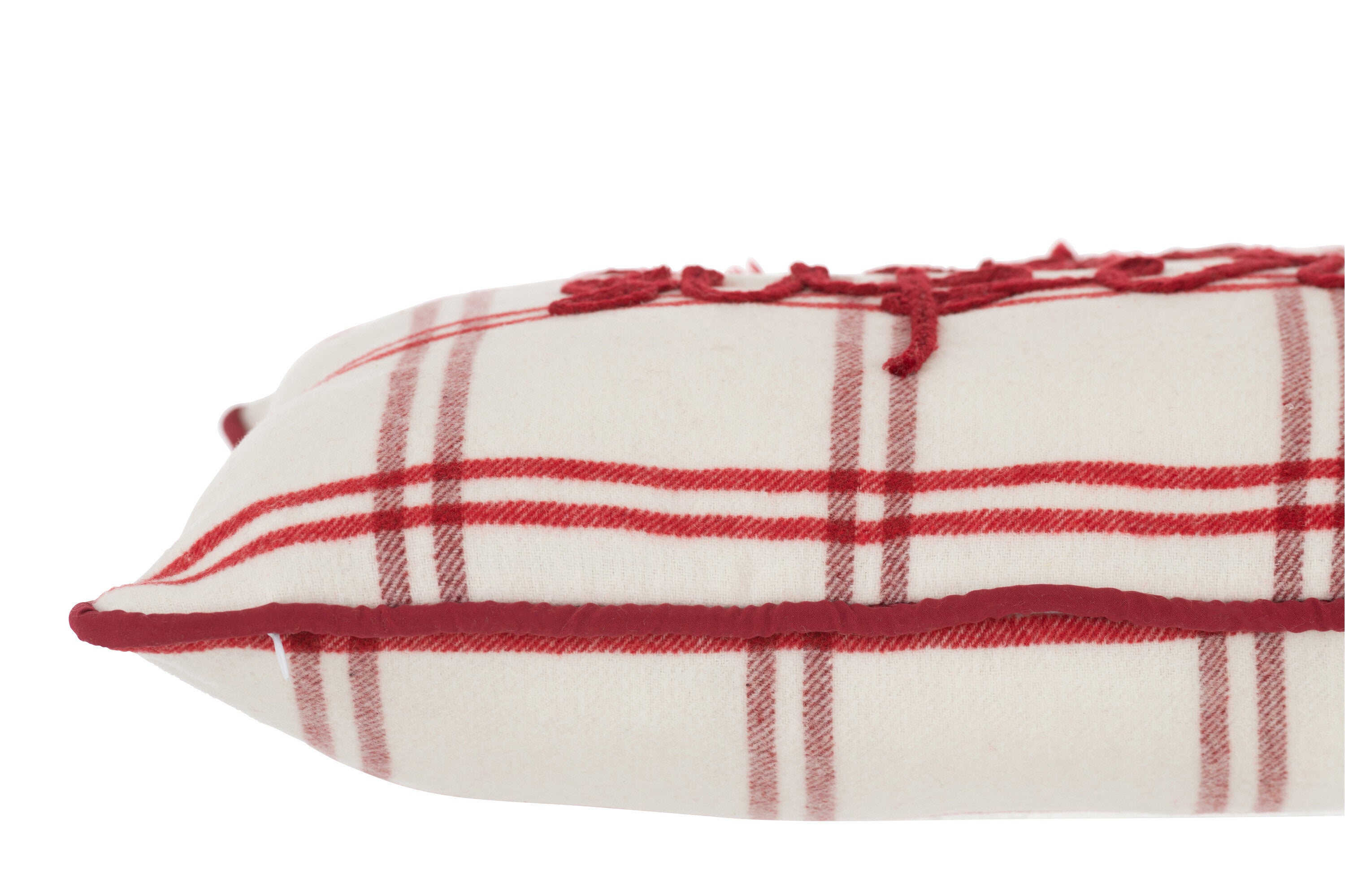 Kussenhoes van polyester rood/wit assortiment van 2