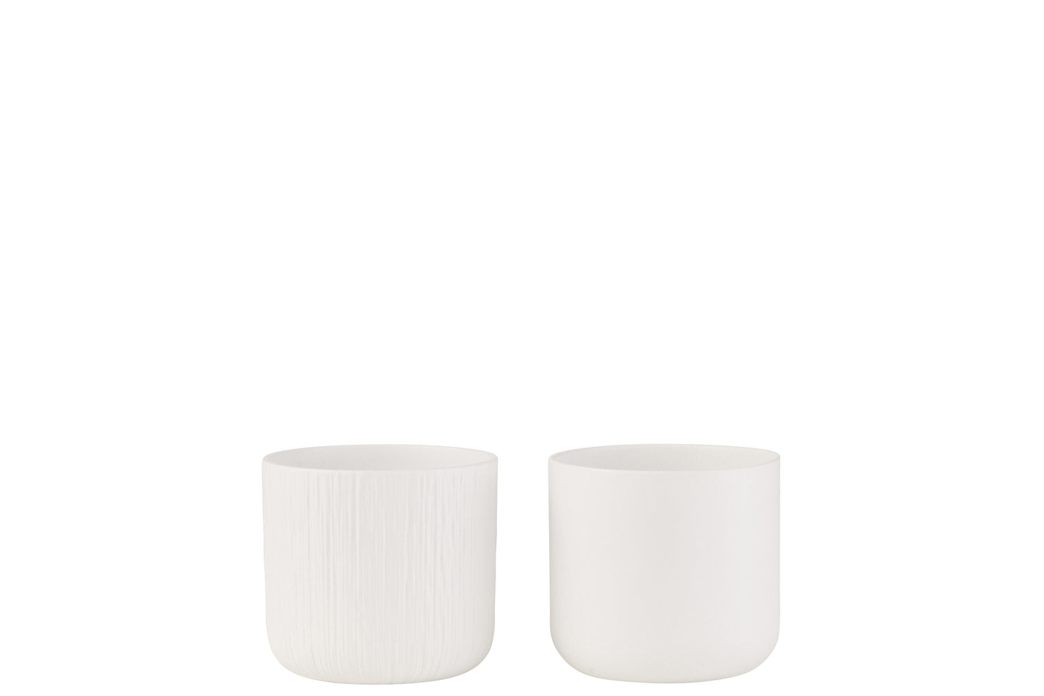 Bloempot Gen Keramiek Wit Klein Assortiment Van 2