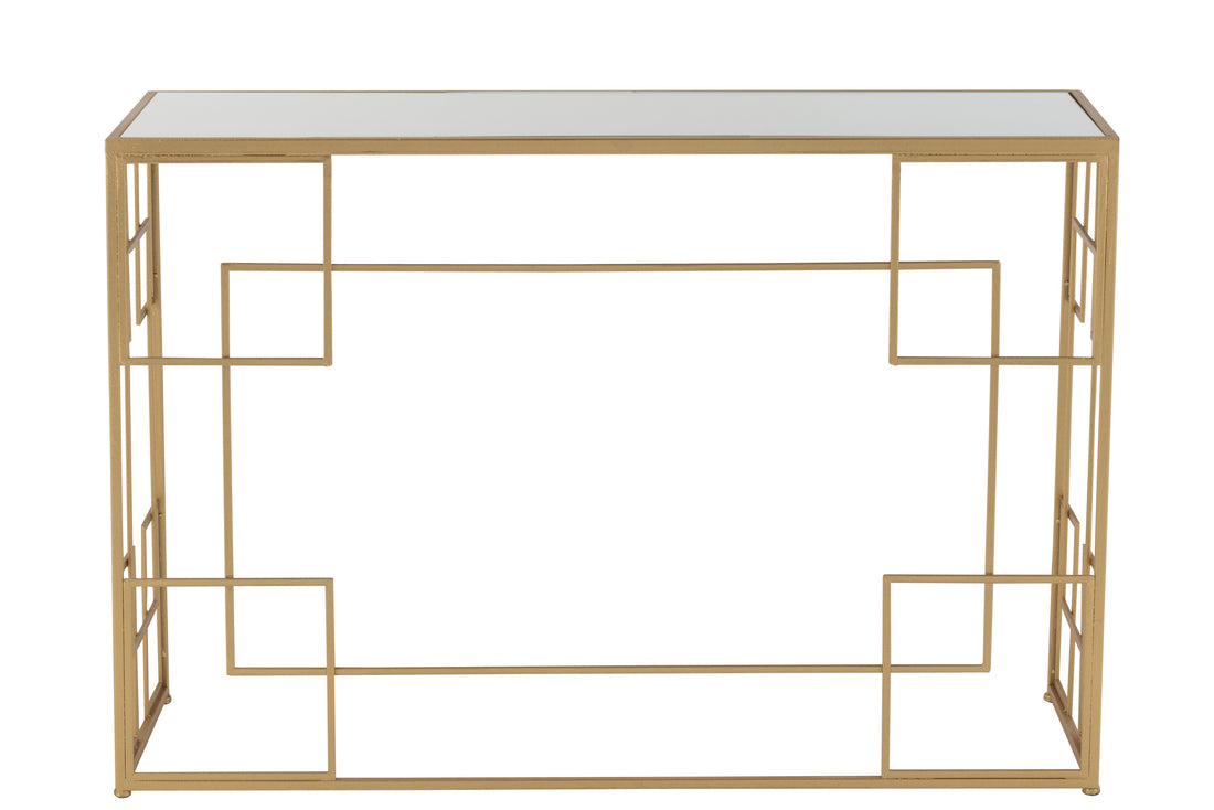 Console Lines Metaal/Glas Goud