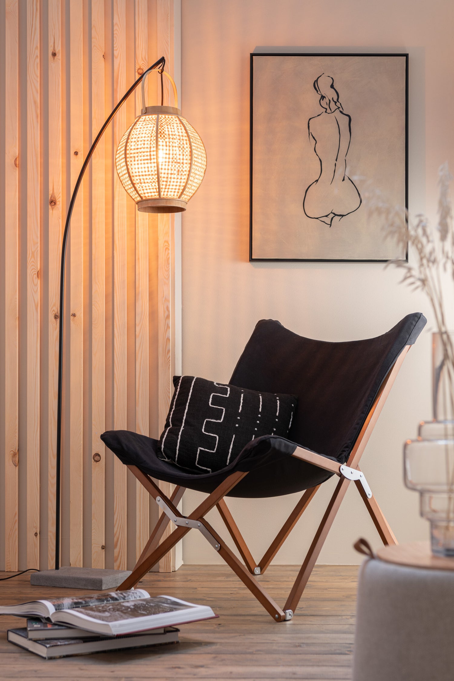 J-Line lantaarn - bamboe - naturel