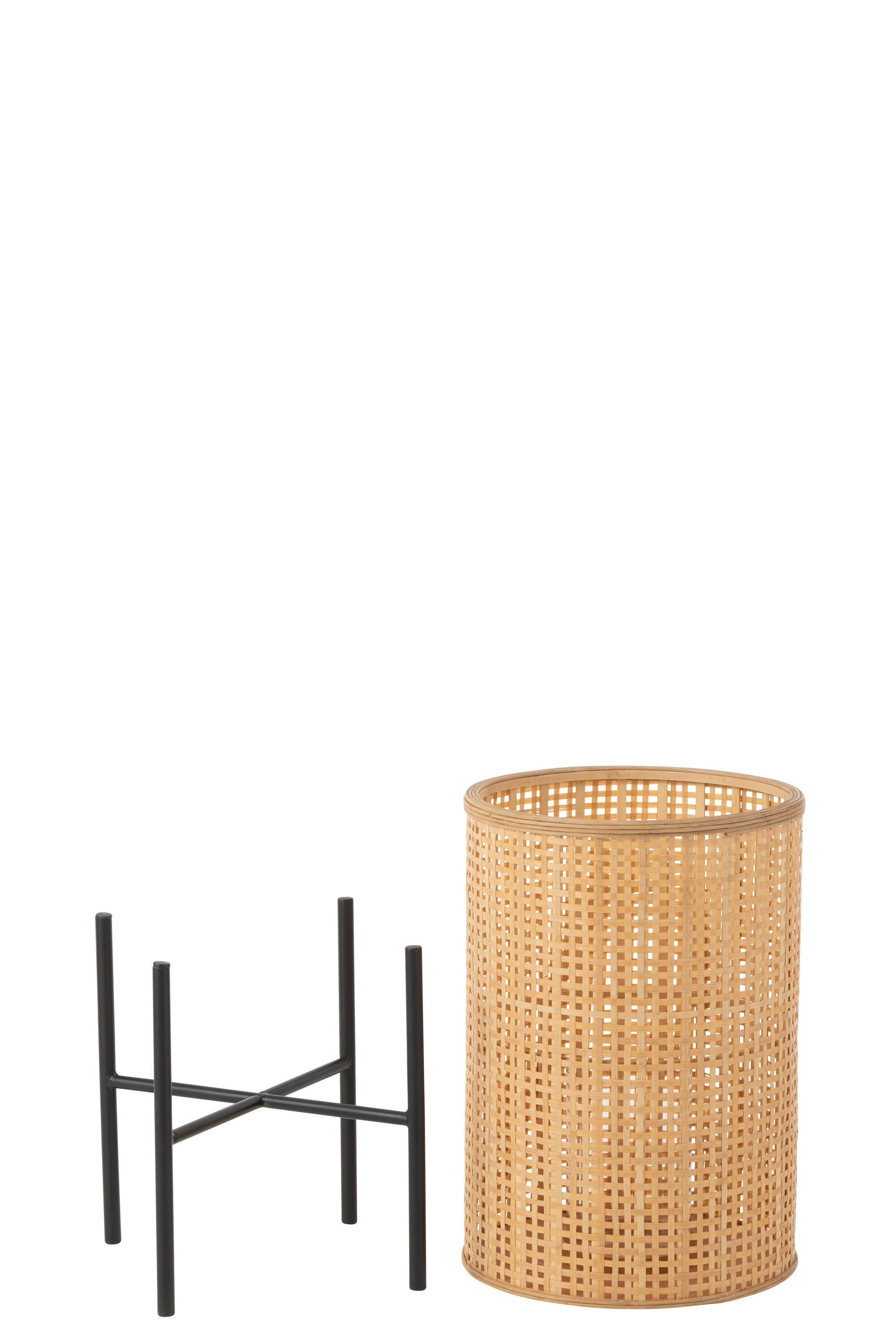 J-Line Lantaarn Op Voet Bamboo Naturel Large