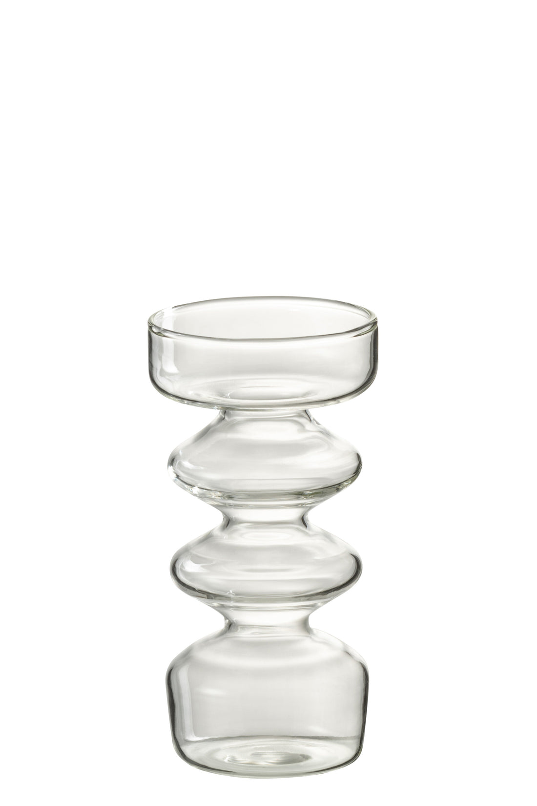 J-Line Vaas Luna Glas Transparant Small - 14.00 cm hoog