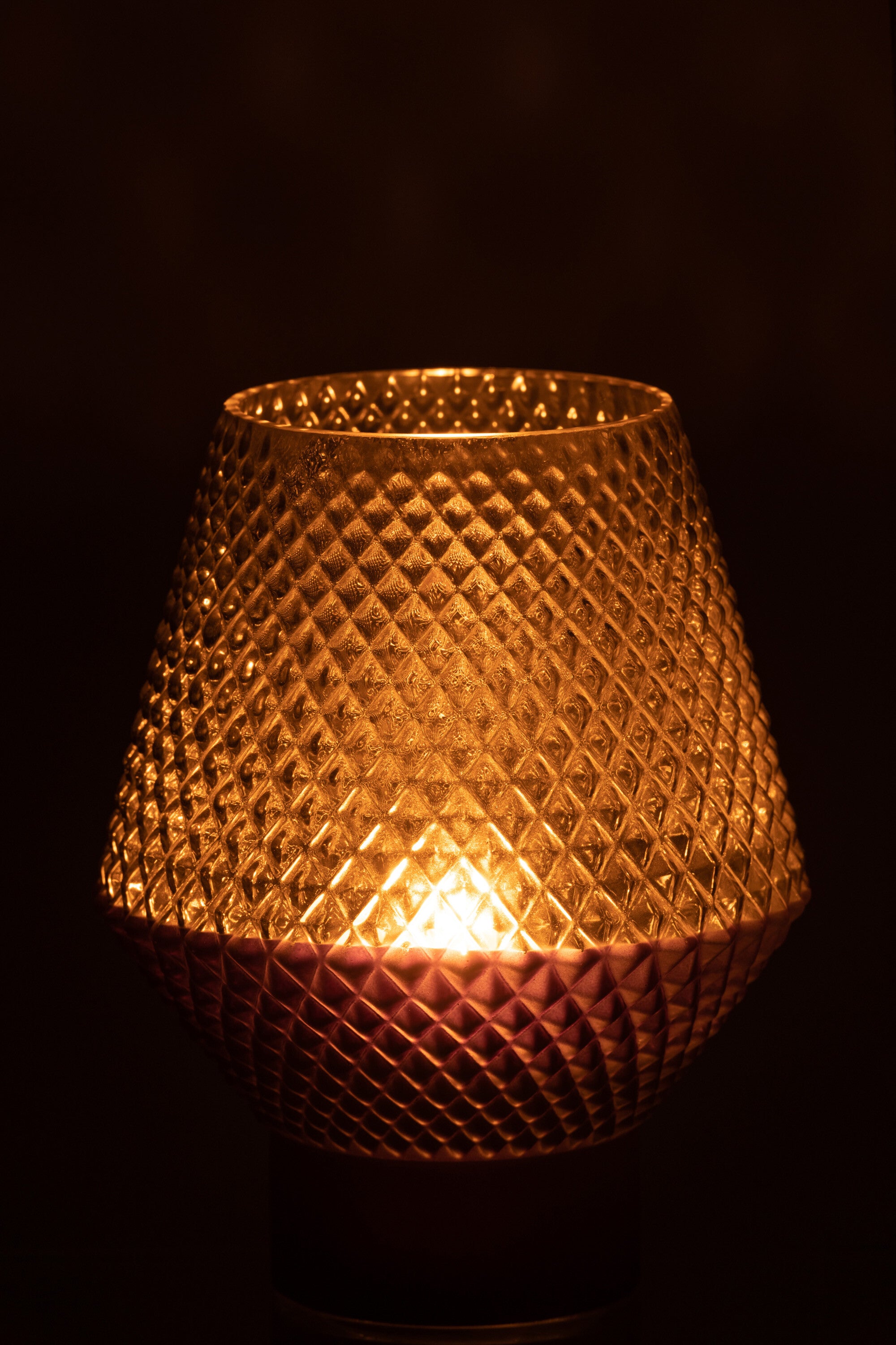 Vaas Patroon Glas Grijs Klein