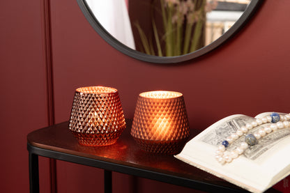 Theelichthouder Cari Glas Koper Smart Ass