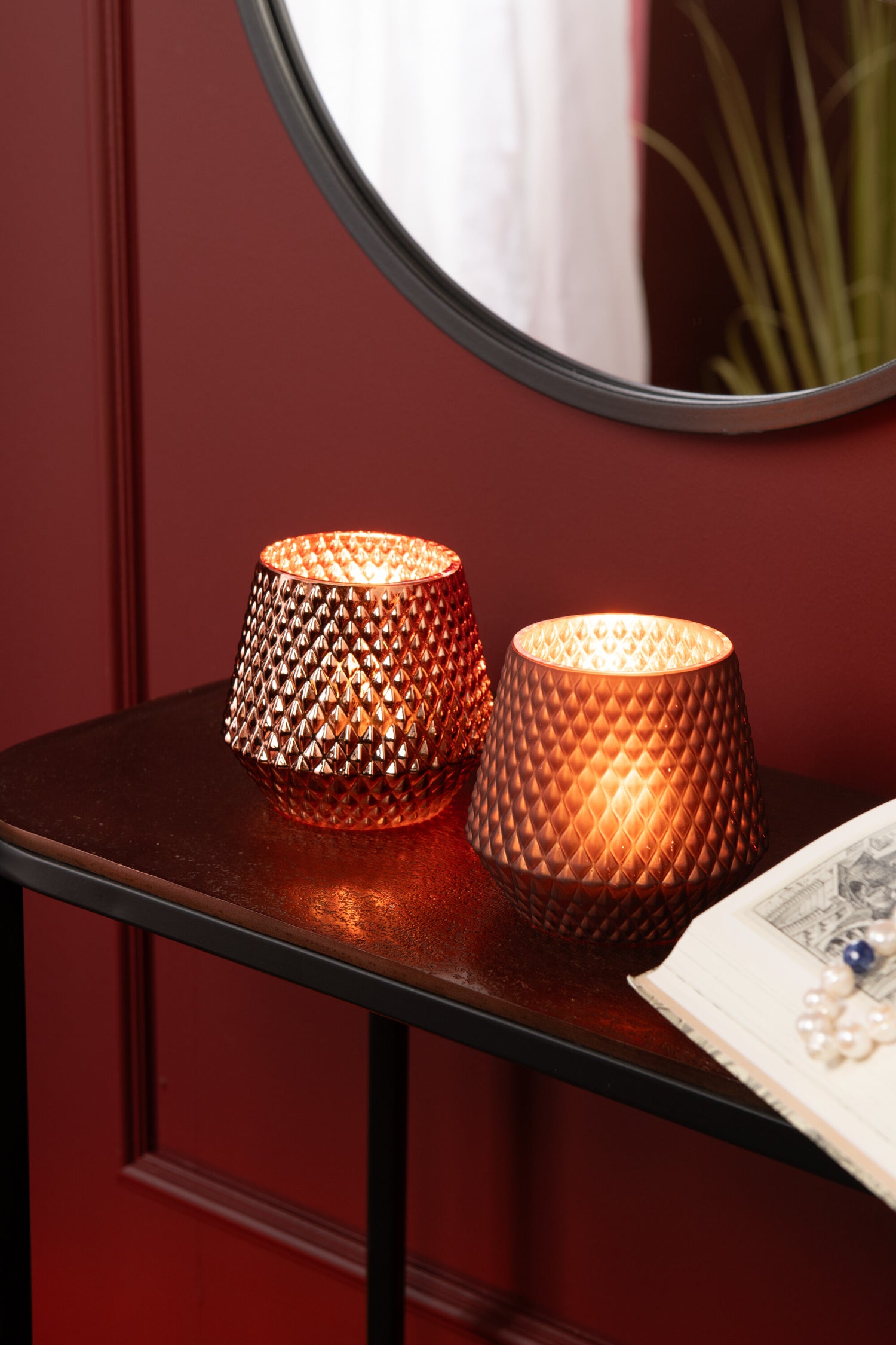 Theelichthouder Cari Glas Koper Smart Ass