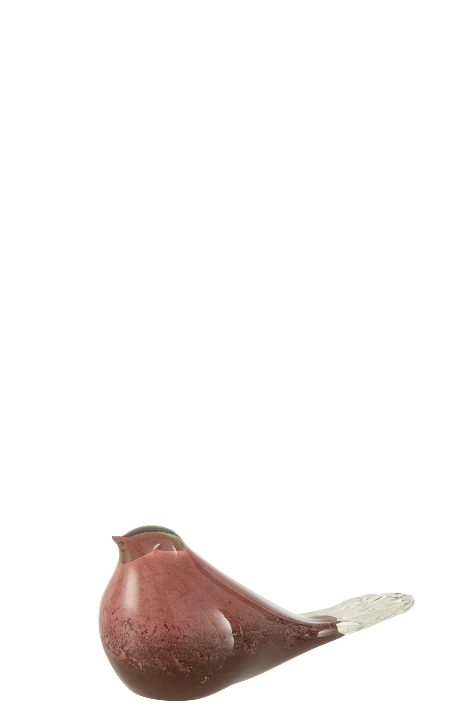 Vogelglas Roze/Bruin Groot