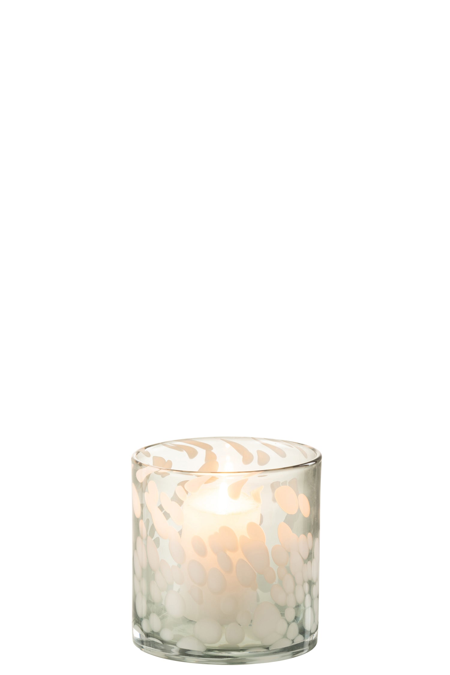 Orkaan Dot Glas Grijs/Wit Klein