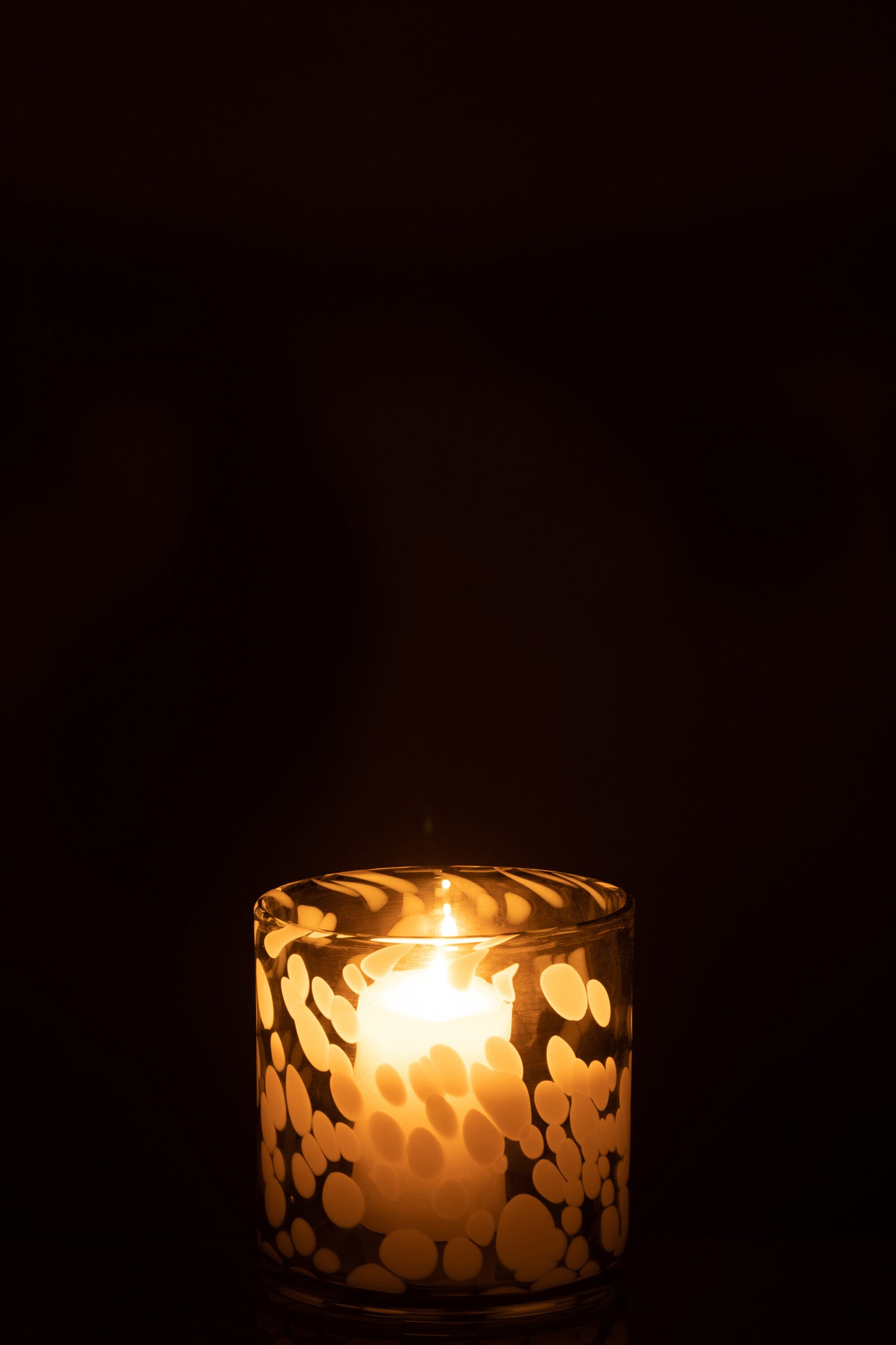 Orkaan Dot Glas Grijs/Wit Klein