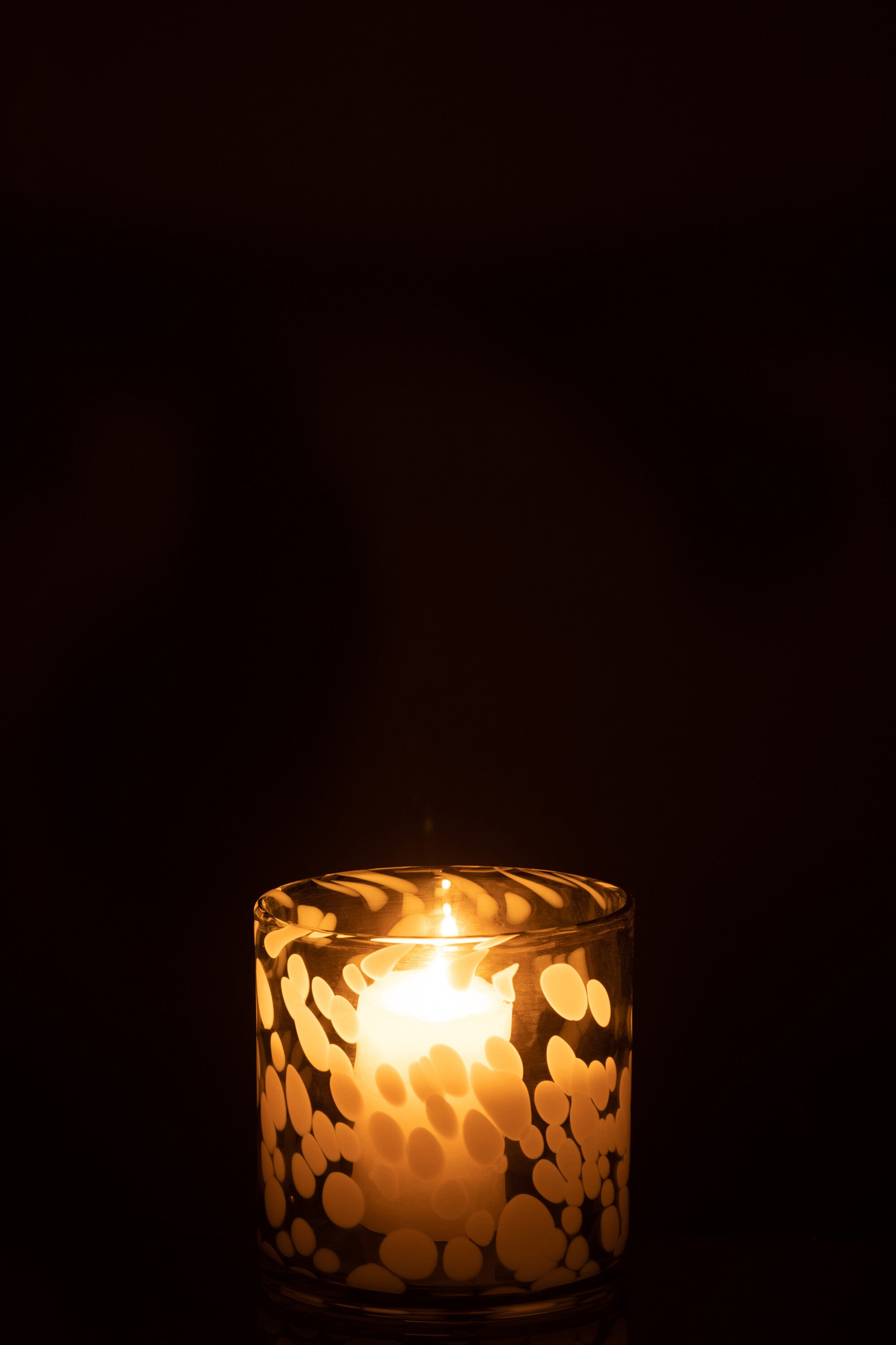 Orkaan Dot Glas Grijs/Wit Klein