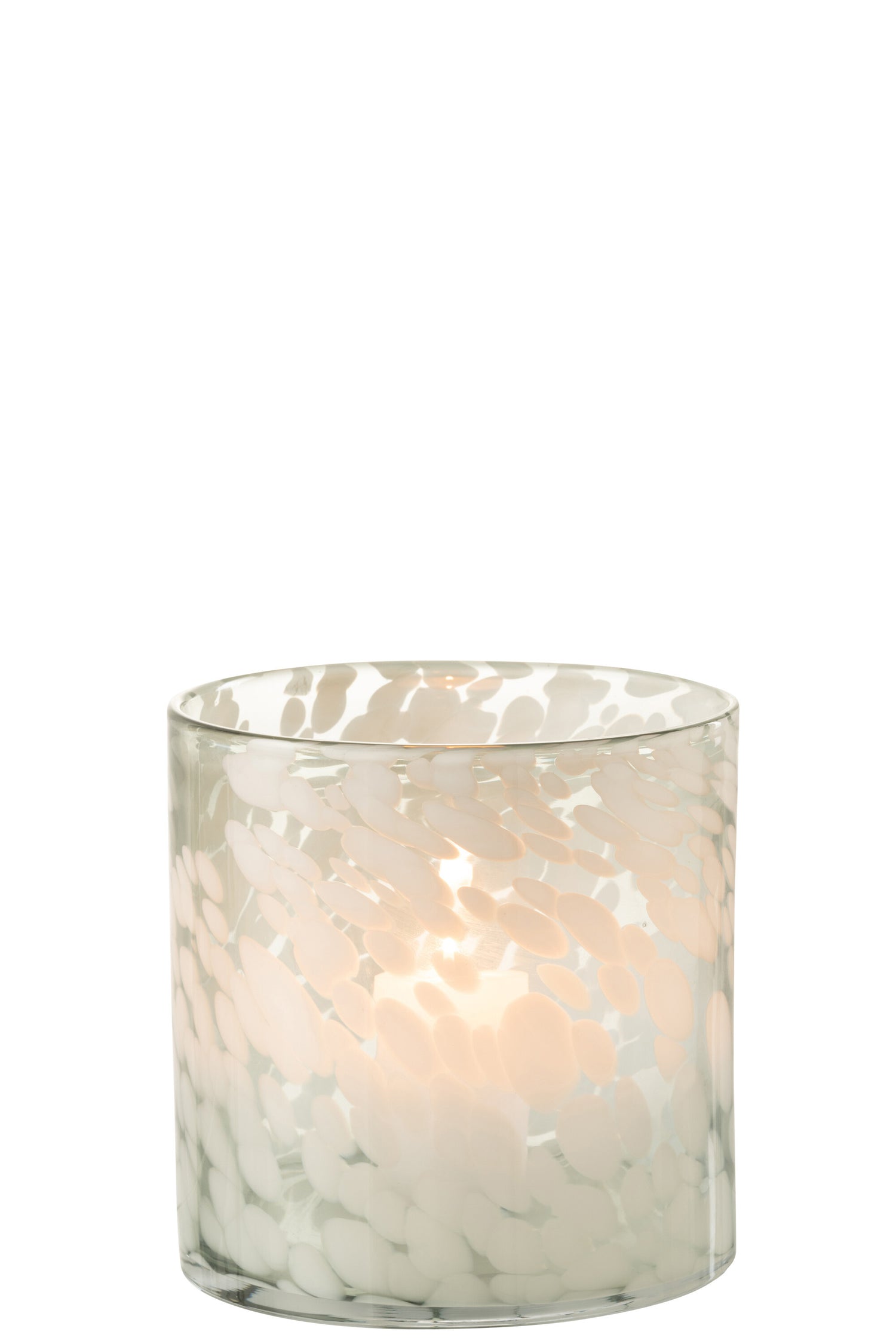 Orkaan Dot Glas Grijs/Wit Medium