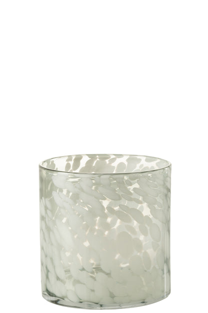 Orkaan Dot Glas Grijs/Wit Medium