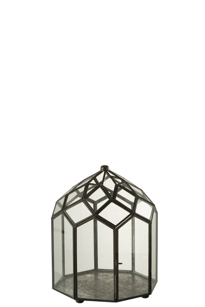 Terrarium Glas/Metaal Zwart Klein