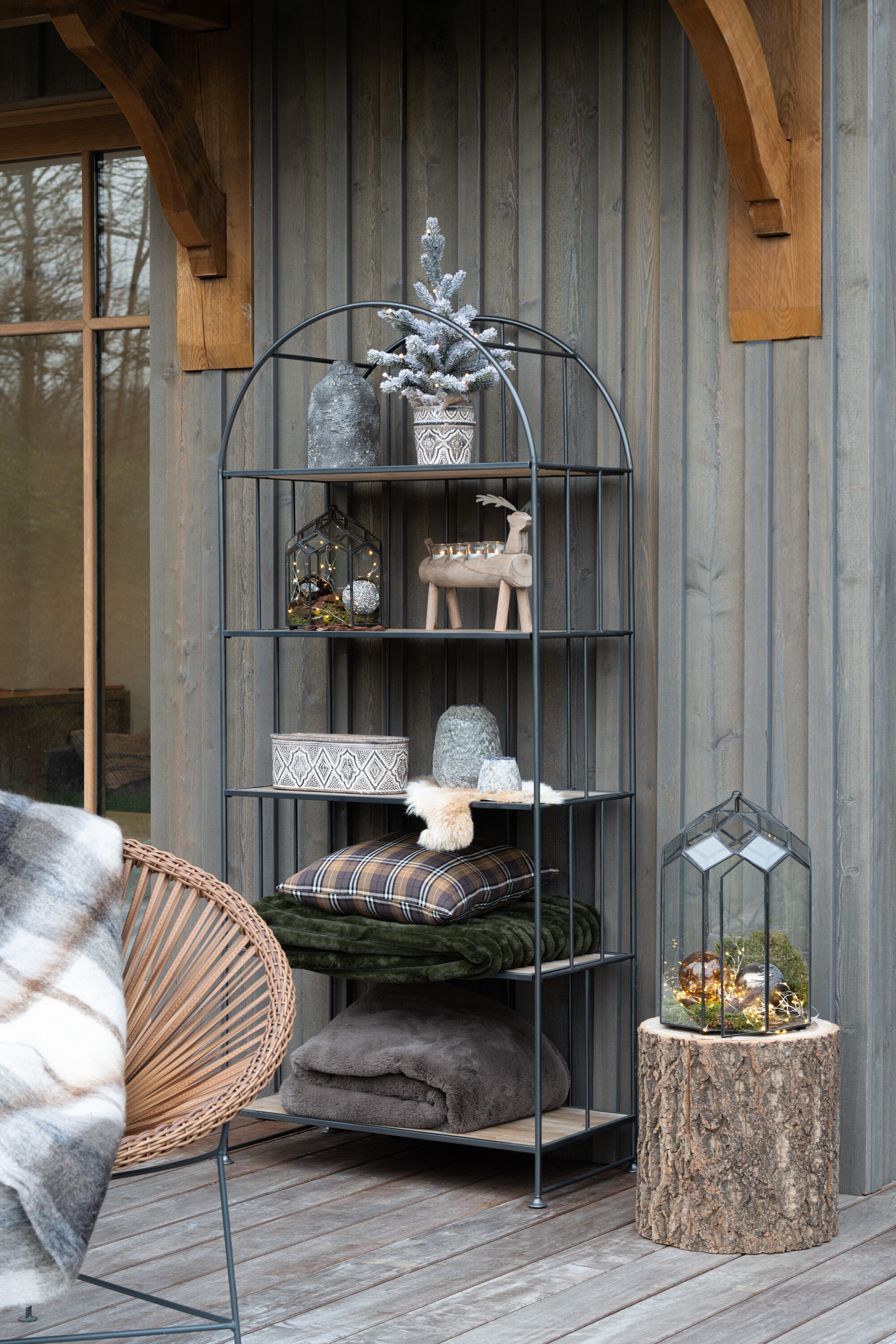 Terrarium Glas/Metaal Zwart Medium