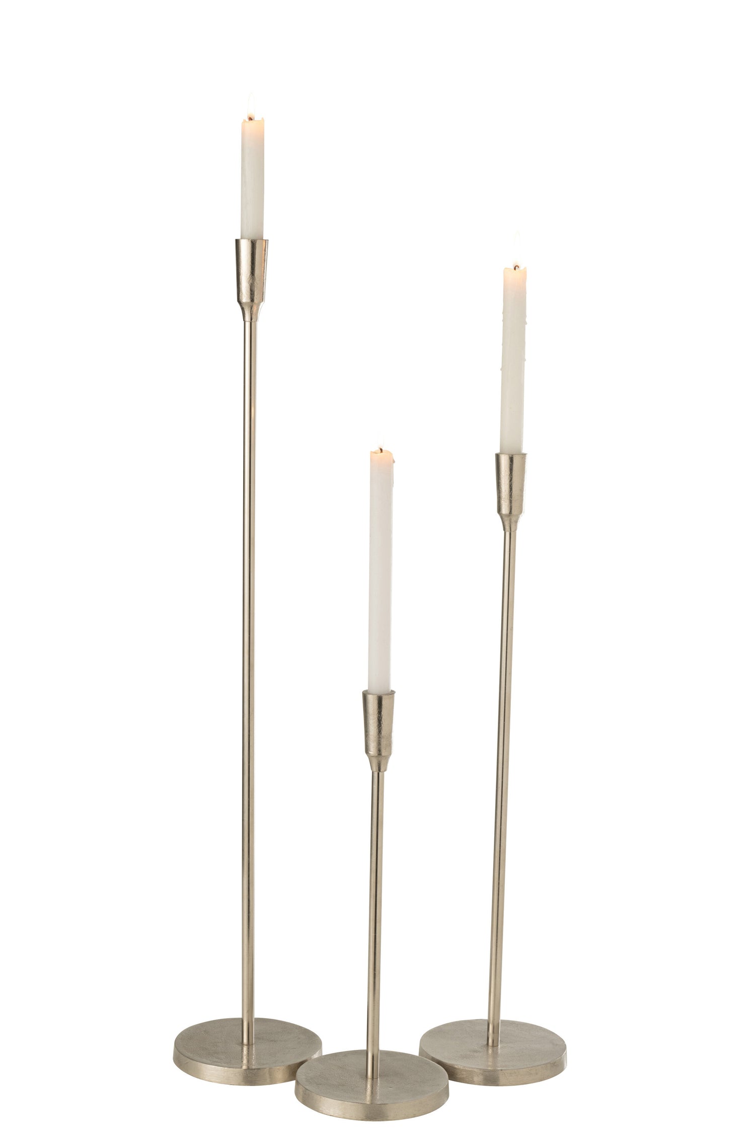 J-Line Kandelaar Metaal Zilver Large