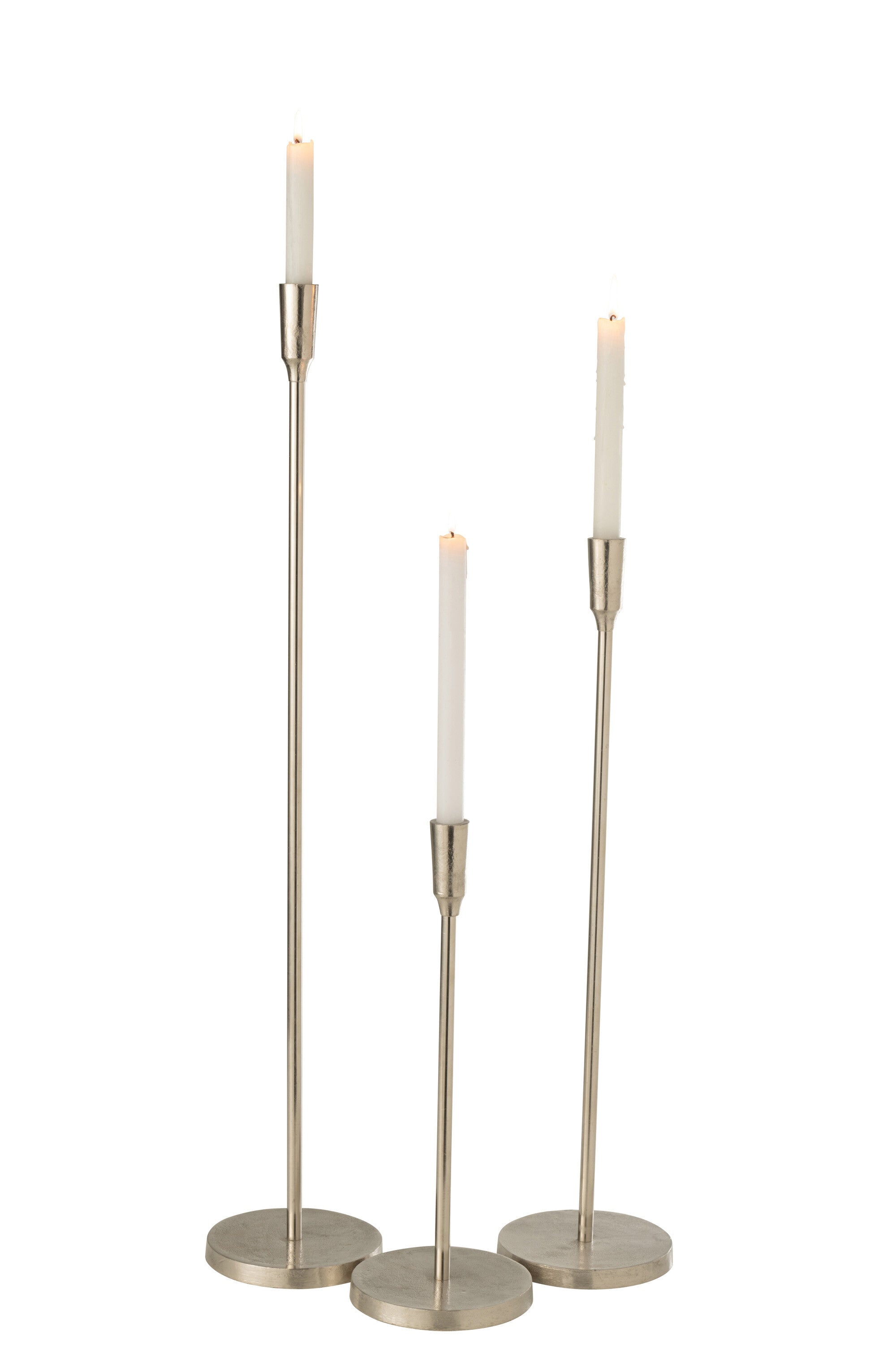 J-Line Kandelaar Metaal Zilver Large